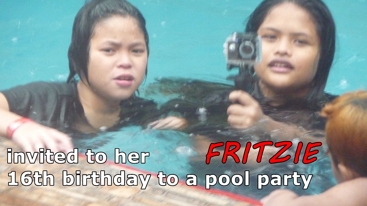DIETER & GERLYN private - FRITZIE - invited for her 16th birday to a pool party
